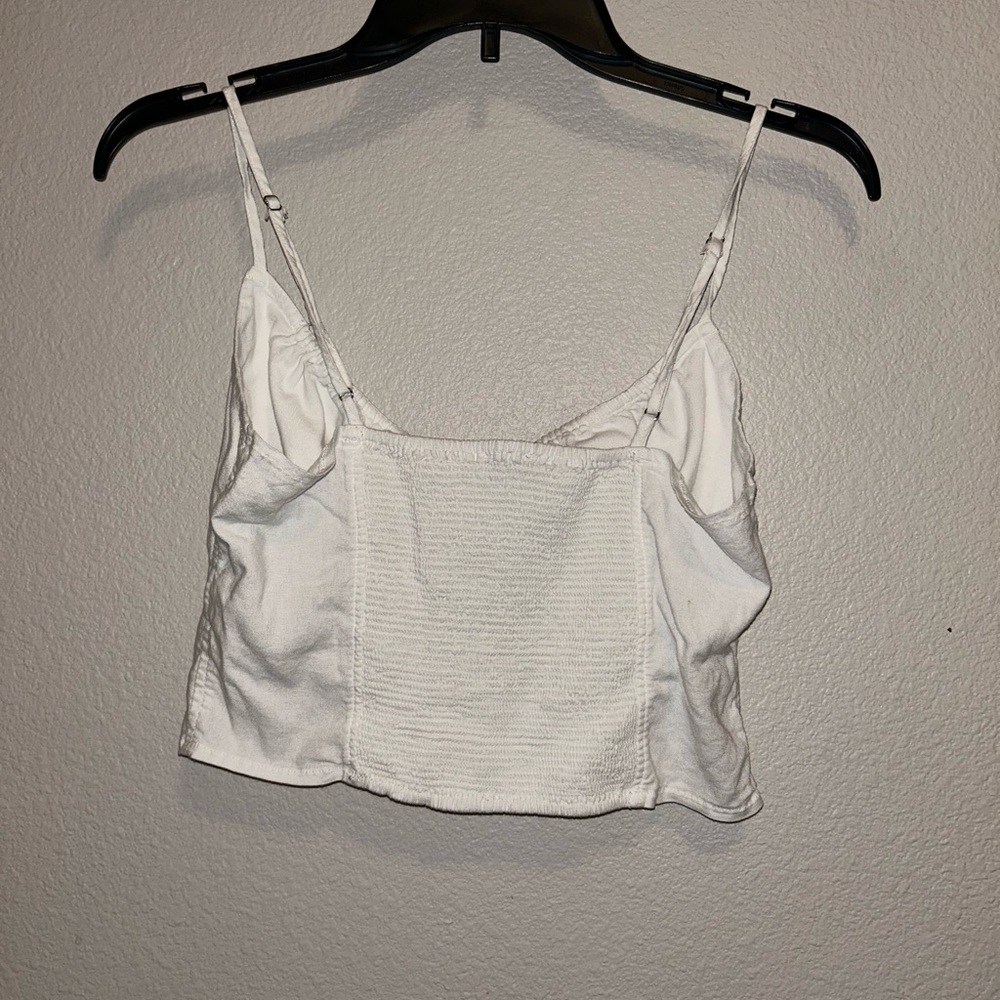 Brandy Melville White Spaghetti Strap Crop Top - Picture 2 of 5
